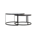 Pierre Iron Framed Nesting Round Coffee Table