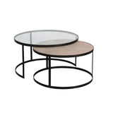 Pierre Iron Framed Nesting Round Coffee Table