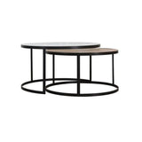 Pierre Iron Framed Nesting Round Coffee Table