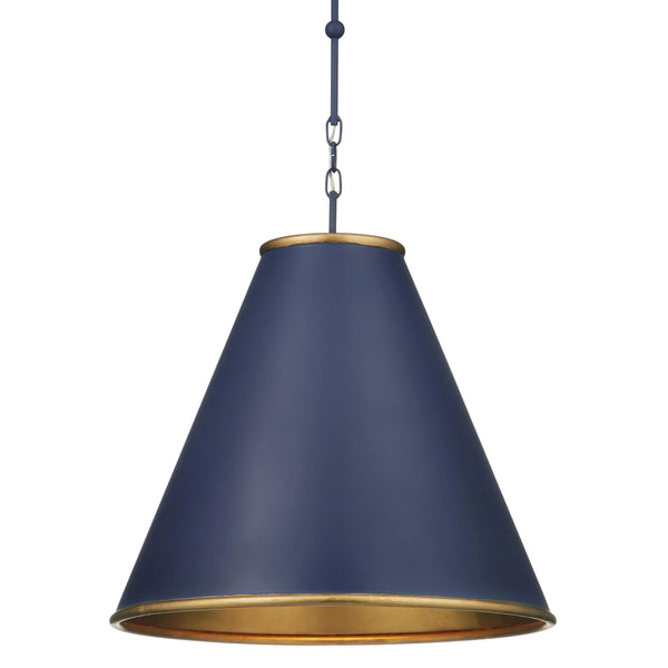 Pierrepont Large Blue Pendant Pendants LOOMLAN By Currey & Co