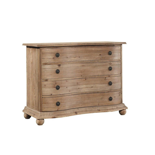 Pine Bowfront Brown Chest Chests LOOMLAN By Furniture Classics