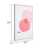 Pink Geode Canvas Wall Art Artwork LOOMLAN By Zuo Modern