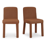 Place Wood and Iron Armless Dining Chair (Set of 2) Dining Chairs LOOMLAN By Moe's Home