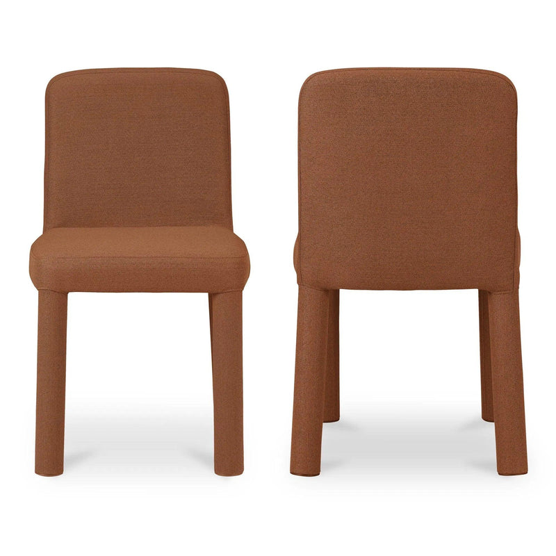 Place Wood and Iron Armless Dining Chair (Set of 2) Dining Chairs LOOMLAN By Moe's Home