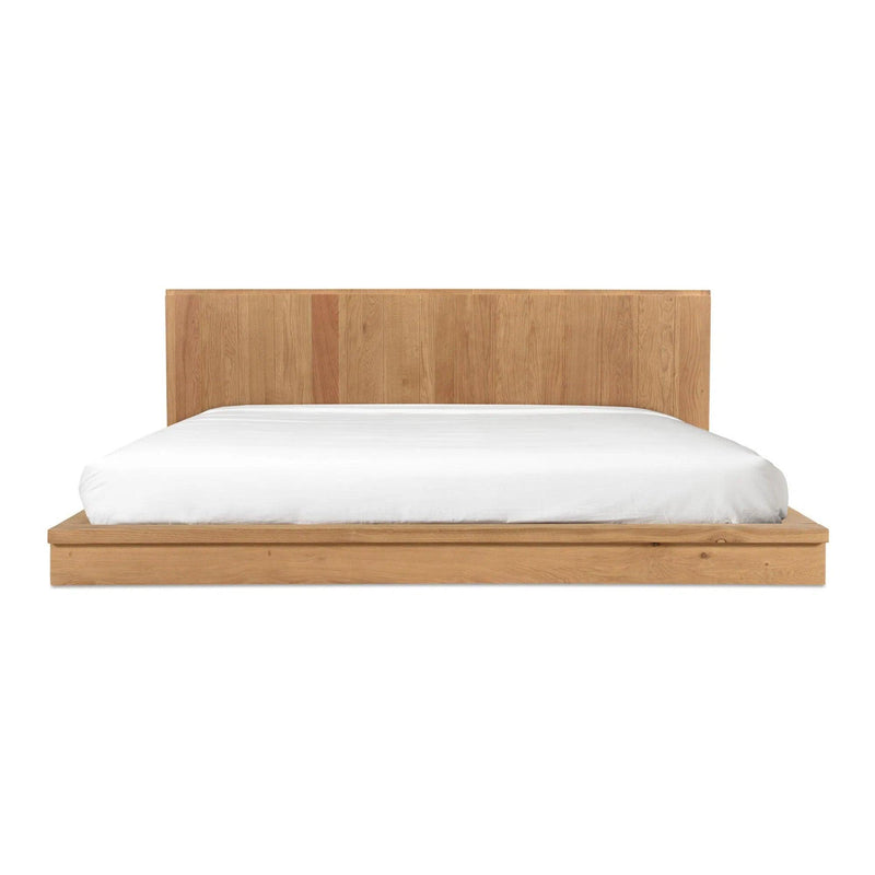 Plank Natural Wood King Bed Beds LOOMLAN By Moe's Home