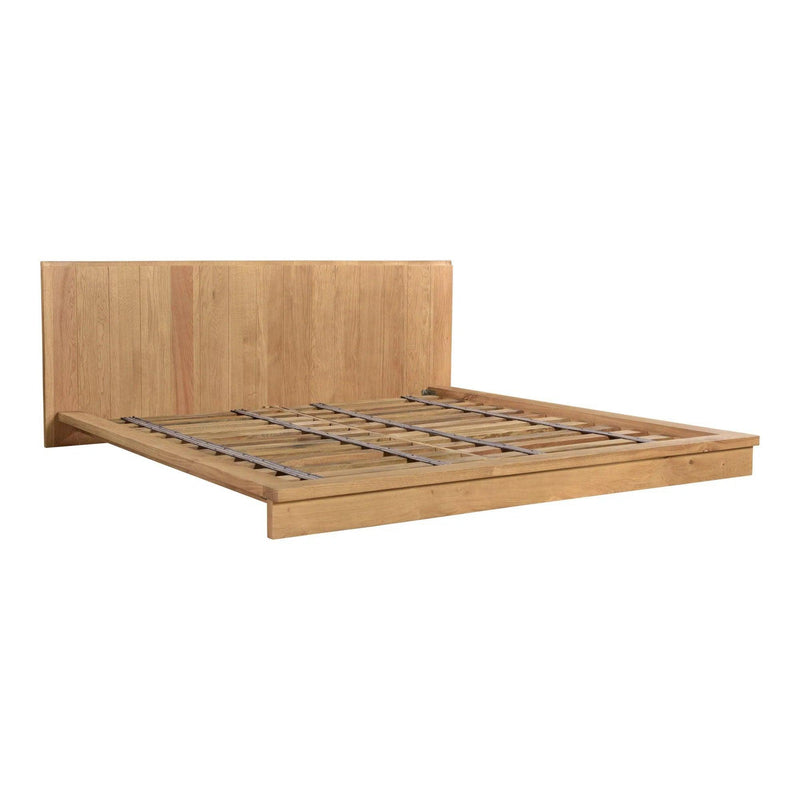 Plank Natural Wood King Bed Beds LOOMLAN By Moe's Home