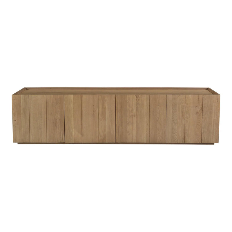 Plank Natural Wood Media Cabinet TV Stands & Media Centers LOOMLAN By Moe's Home