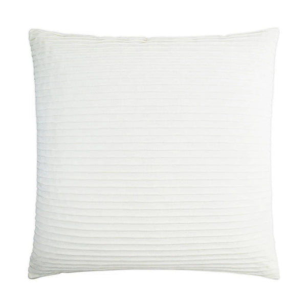 Pleatte Coconut White Throw Pillow With Insert Throw Pillows LOOMLAN By D.V. Kap