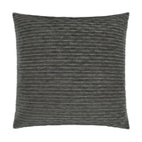 Pleatte Grey Black Throw Pillow With Insert Throw Pillows LOOMLAN By D.V. Kap