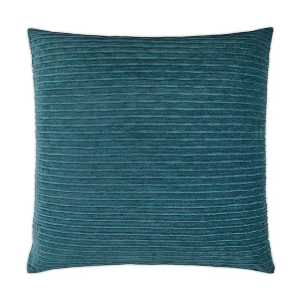 Pleatte Peacock Teal Throw Pillow With Insert Throw Pillows LOOMLAN By D.V. Kap