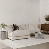 Plunge Cream Sectional Sofa Sahara Sectionals LOOMLAN By Moe's Home