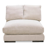 Plunge Polyester and Plywood Cream Armless Slipper Chair Sofas & Loveseats LOOMLAN By Moe's Home