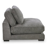 Plunge Polyester and Plywood Grey Armless Slipper Chair Sofas & Loveseats LOOMLAN By Moe's Home