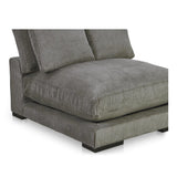 Plunge Polyester and Plywood Grey Armless Slipper Chair Sofas & Loveseats LOOMLAN By Moe's Home