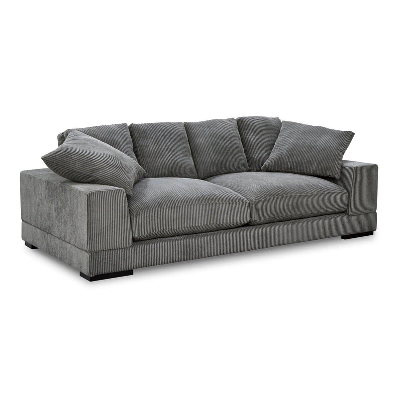 Plunge Polyester and Plywood Grey Sofa Sofas & Loveseats LOOMLAN By Moe's Home