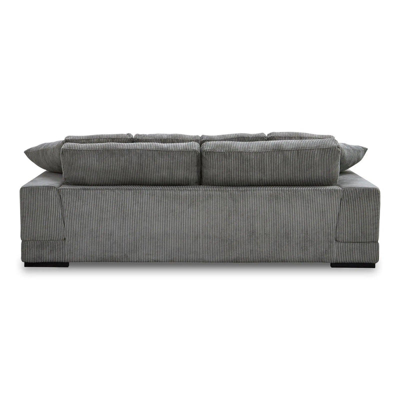 Plunge Polyester and Plywood Grey Sofa Sofas & Loveseats LOOMLAN By Moe's Home