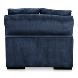 Plunge Polyester and Plywood Navy Blue Armless Slipper Chair Sofas & Loveseats LOOMLAN By Moe's Home