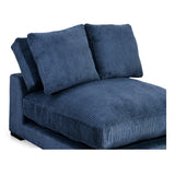 Plunge Polyester and Plywood Navy Blue Armless Slipper Chair Sofas & Loveseats LOOMLAN By Moe's Home