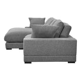 Plunge Reversible Chaise Sectional Grey Sectionals LOOMLAN By Moe's Home