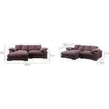 Plunge Reversible Chaise Sectional Grey Sectionals LOOMLAN By Moe's Home