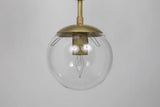 Pluto Metal and Glass Large Chandelier With Brass Finish Chandeliers LOOMLAN By Noir