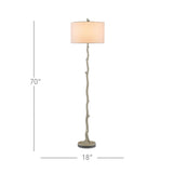 Polished Aged Steel Beaujon Floor Lamp Floor Lamps LOOMLAN By Currey & Co