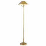 Polished Brass Maarla Brass Floor Lamp Floor Lamps LOOMLAN By Currey & Co