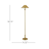 Polished Brass Maarla Brass Floor Lamp Floor Lamps LOOMLAN By Currey & Co