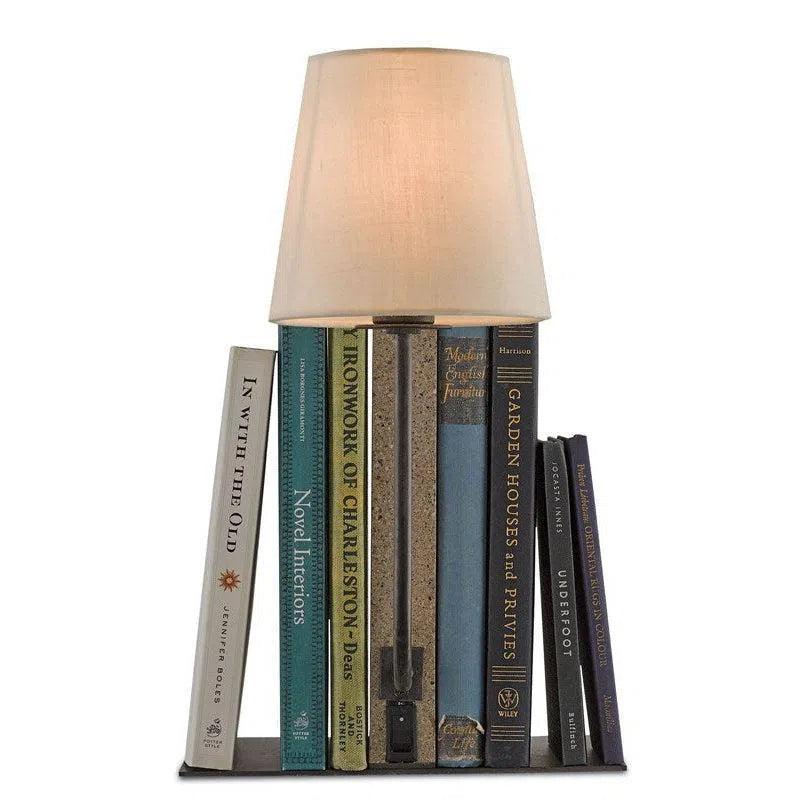 Polished Concrete Aged Steel Oldknow Table Lamp Table Lamps LOOMLAN By Currey & Co