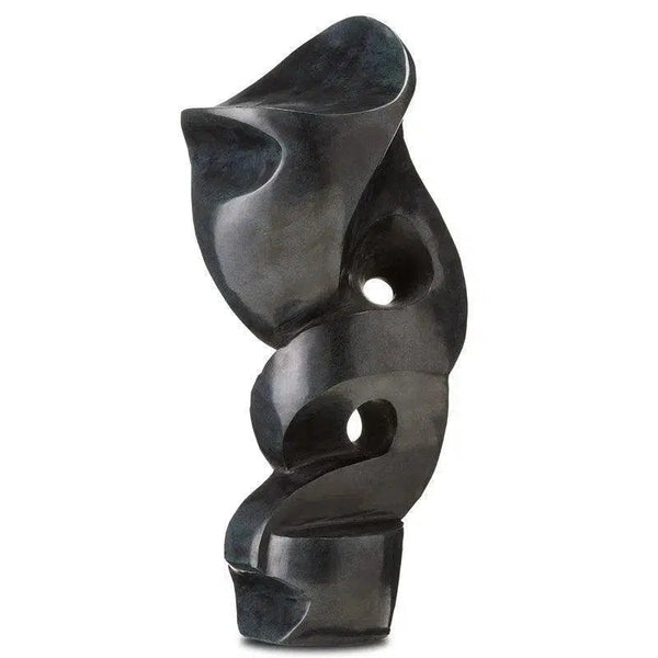 Polished Gray Roland Abstract Sculpture Statues & Sculptures LOOMLAN By Currey & Co