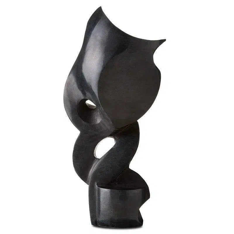 Polished Gray Roland Abstract Sculpture Statues & Sculptures LOOMLAN By Currey & Co