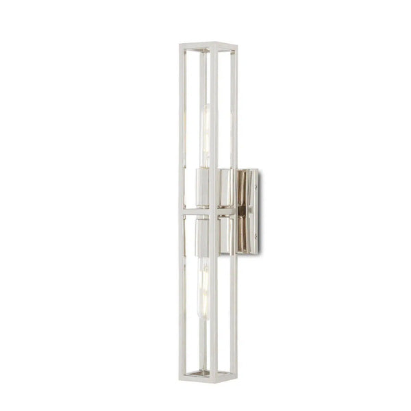 Polished Nickel Bergen Nickel Wall Sconce Wall Sconces LOOMLAN By Currey & Co