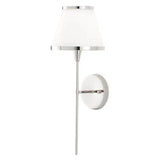 Polished Nickel Opaque Glass Brimsley Nickel Wall Sconce Wall Sconces LOOMLAN By Currey & Co