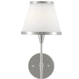 Polished Nickel Opaque Glass Brimsley Nickel Wall Sconce Wall Sconces LOOMLAN By Currey & Co