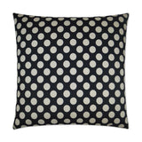 Polka Dots Black Throw Pillow With Insert Throw Pillows LOOMLAN By D.V. Kap