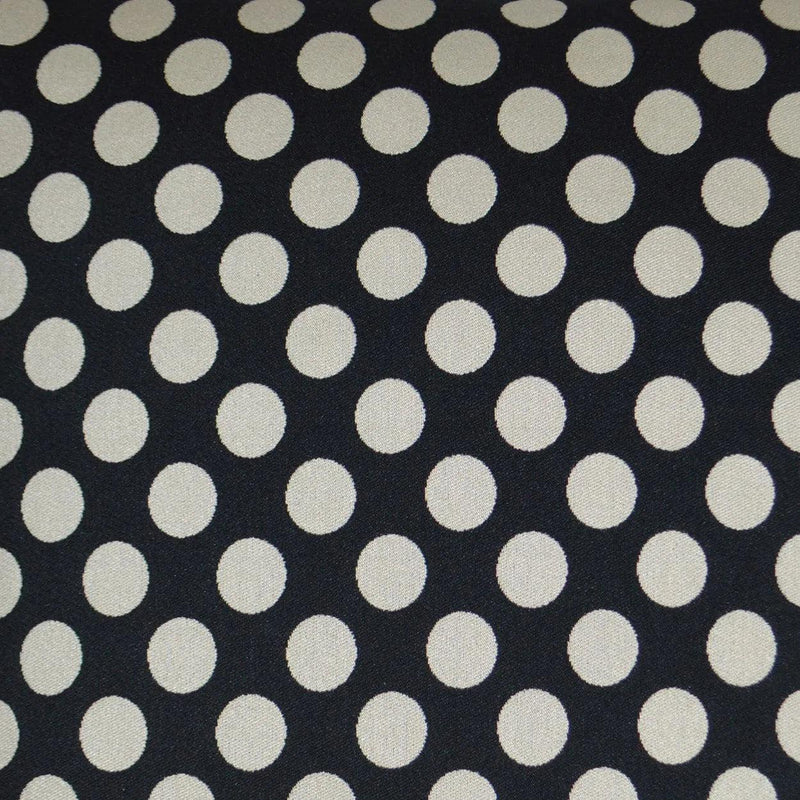 Polka Dots Black Throw Pillow With Insert Throw Pillows LOOMLAN By D.V. Kap