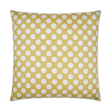 Polka Dots Gold Throw Pillow With Insert Throw Pillows LOOMLAN By D.V. Kap