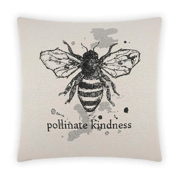 Pollinate White Throw Pillow With Insert Throw Pillows LOOMLAN By D.V. Kap