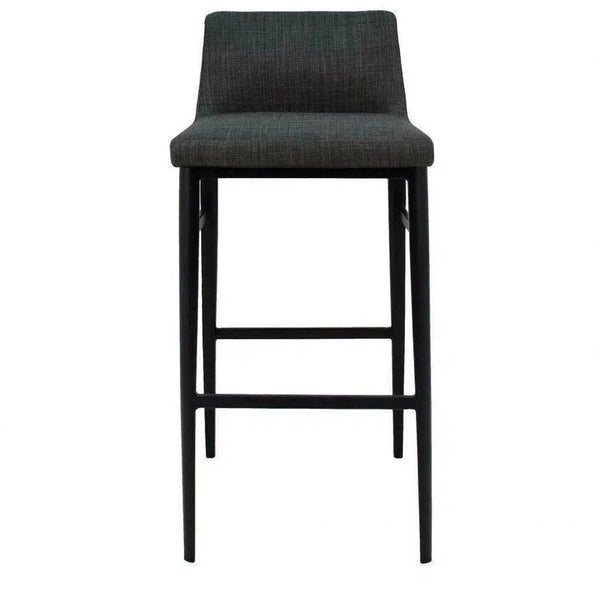 Polyester Upholstered Charcoal Grey Barstool Bar Stools LOOMLAN By Moe's Home