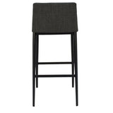 Polyester Upholstered Charcoal Grey Barstool Bar Stools LOOMLAN By Moe's Home