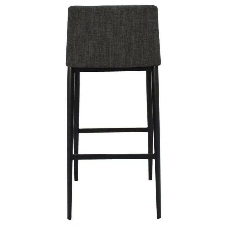 Polyester Upholstered Charcoal Grey Barstool Bar Stools LOOMLAN By Moe's Home