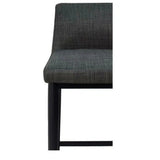 Polyester Upholstered Charcoal Grey Barstool Bar Stools LOOMLAN By Moe's Home