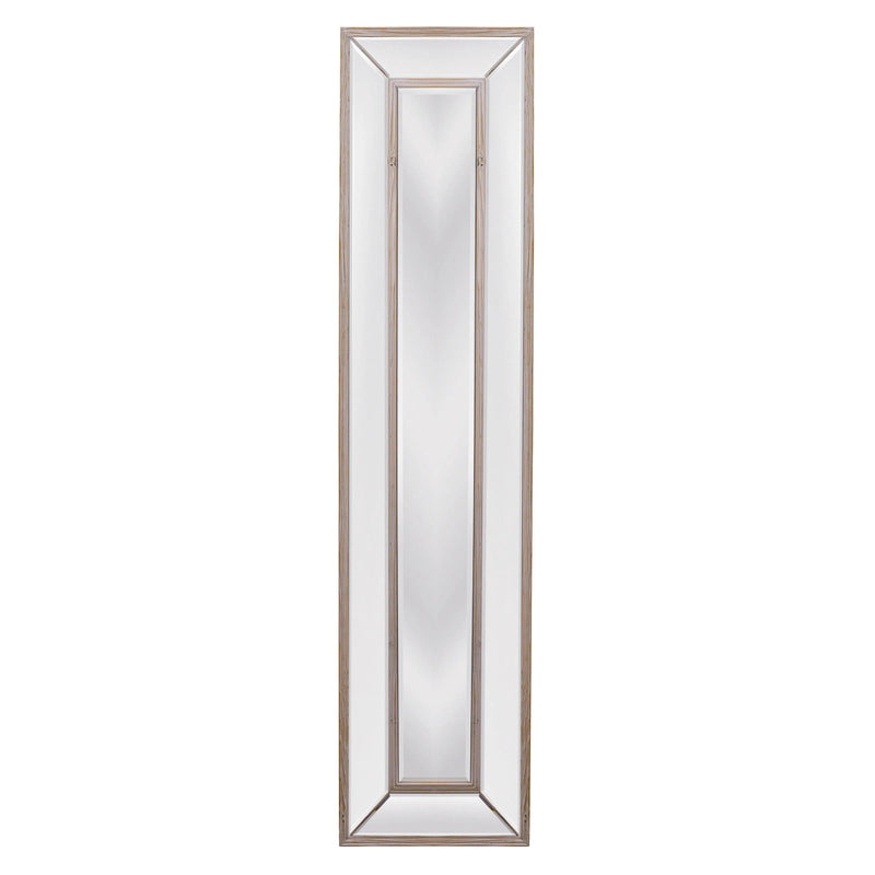 Pompano Wood Brown Vertical Floor Mirror Floor Mirrors LOOMLAN By Bassett Mirror