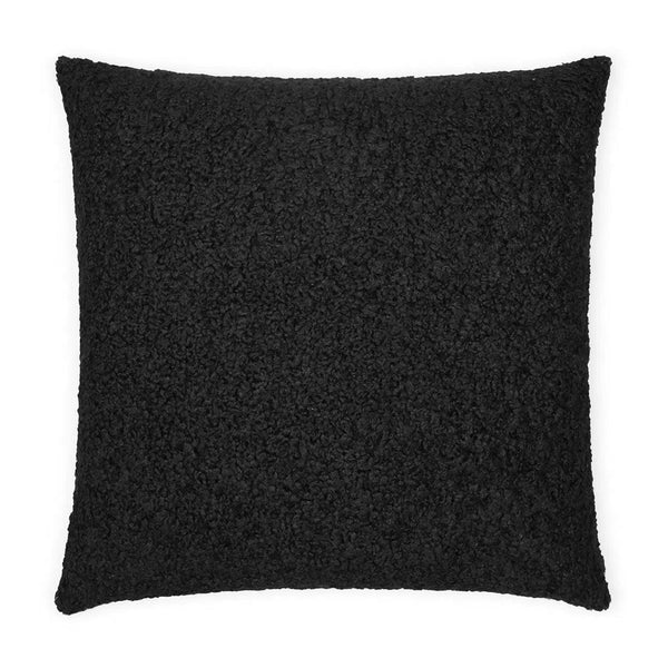 Poodle Jet Black Throw Pillow With Insert Throw Pillows LOOMLAN By D.V. Kap