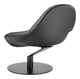 Poole Wood and Steel Black Armless Accent Chair Club Chairs LOOMLAN By Zuo Modern