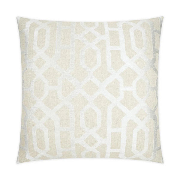 Portico Alloy Global Geometric Ivory Large Throw Pillow With Insert Throw Pillows LOOMLAN By D.V. Kap