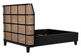 Porto Black Wooden Bed Frame Beds LOOMLAN By Noir