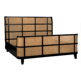 Porto Black Wooden Bed Frame Beds LOOMLAN By Noir