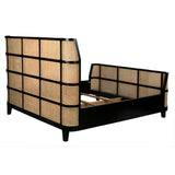 Porto Black Wooden Bed Frame Beds LOOMLAN By Noir