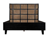 Porto Black Wooden Bed Frame Beds LOOMLAN By Noir